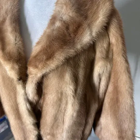 Vintage 1950s gittelman's sons philadelphia mink coat stole jacket Small - Picture 2 of 10